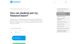 
                            5. How can students join my Nearpod lesson? – Nearpod - Contribute to ...