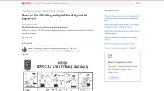 
                            13. How can the officiating volleyball hand signals be explained? - Quora