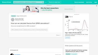 
                            12. How can we calculate fluence from SRIM calculations? - ResearchGate