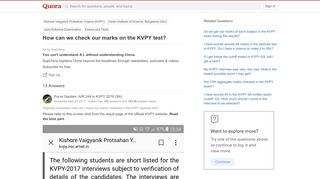 
                            11. How can we check our marks on the KVPY test? - Quora