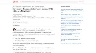 
                            3. How can we disconnect other users from my WiFi without telling ...