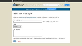 
                            5. How can we help? | Open Library