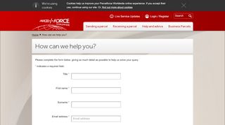 
                            5. How can we help you? | Parcelforce Worldwide