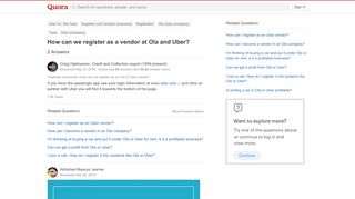 
                            9. How can we register as a vendor at Ola and Uber? - Quora