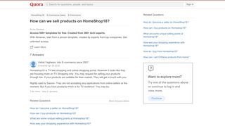 
                            9. How can we sell products on HomeShop18? - Quora