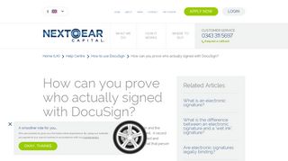 
                            11. How can you prove who actually signed with DocuSign? - NextGear ...
