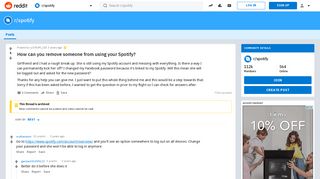 
                            12. How can you remove someone from using your Spotify? : spotify - Reddit