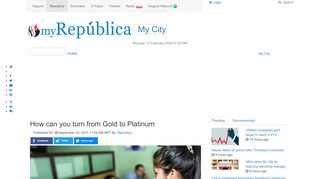 
                            7. How can you turn from Gold to Platinum - My Republica