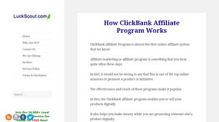 
                            3. How ClickBank Affiliate Program Works - LuckScout.com