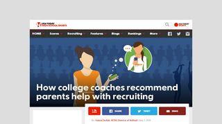 
                            11. How college coaches recommend parents help with recruiting