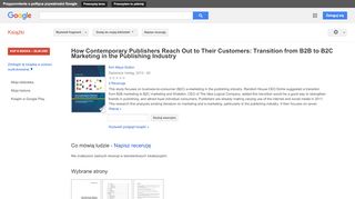 
                            11. How Contemporary Publishers Reach Out to Their Customers: Transition ...