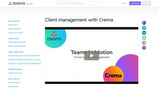 
                            5. How Crema uses Asana for client management | Product guide · Asana