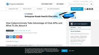 
                            10. How Cybercriminals Take Advantage of Chat APIs and ...