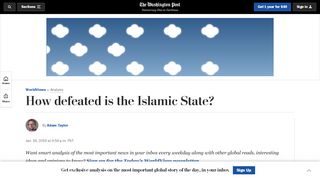 
                            5. How defeated is the Islamic State? - The Washington Post