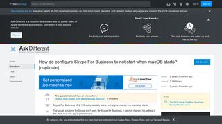 
                            9. How do configure Skype For Business to not start when macOS starts ...
