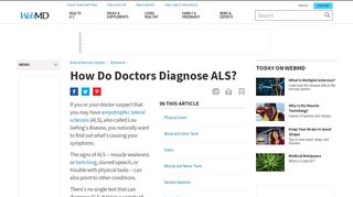 
                            11. How Do Doctors Diagnose ALS? - WebMD