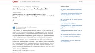 
                            8. How do employers see my JobStreet profile? - Quora