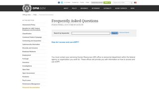 
                            5. How do I access and use eOPF? - OPM.gov