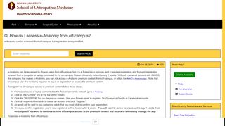 
                            11. How do I access e-Anatomy from off-campus? - Ask a Librarian