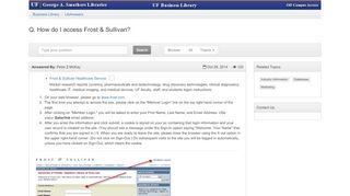 
                            7. How do I access Frost & Sullivan? - LibAnswers