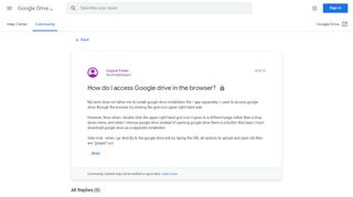 
                            7. How do I access Google drive in the browser? - Google Product Forums