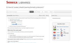 
                            9. How do I access Lynda.com? - LibAnswers