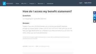
                            6. How do I access my benefit statement? - 10X Investments
