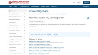 
                            5. How do I access my control panel? - Knowledgebase - ...