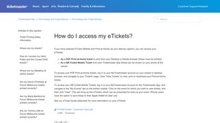 
                            12. How do I access my eTickets? – Ticketmaster Help