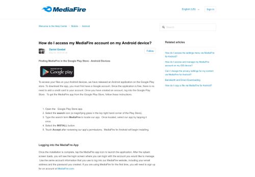 
                            6. How do I access my MediaFire account on my Android device ...