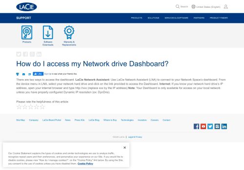 
                            8. How do I access my Network drive Dashboard? - Support - LaCie