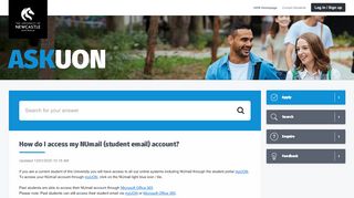 
                            3. How do I access my NUmail (student email) account? / AskUON / The ...