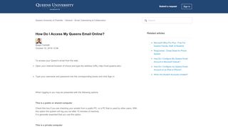 
                            6. How Do I Access My Queens Email Online? – Queens University of ...