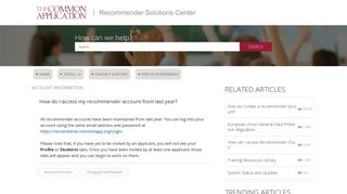 
                            5. How do I access my recommender account from last year?
