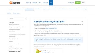 
                            3. How do I access my team's site? - The Playbook - TeamSnap Help