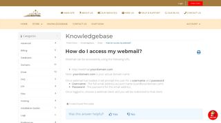 
                            6. How do I access my webmail? - Knowledgebase - Angel & Walt Hosting