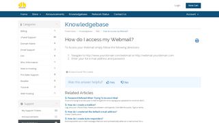 
                            10. How do I access my Webmail? - Knowledgebase - Dapur Hosting