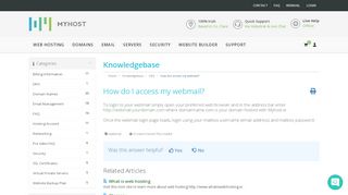 
                            4. How do I access my webmail? - Knowledgebase - Myhost.ie