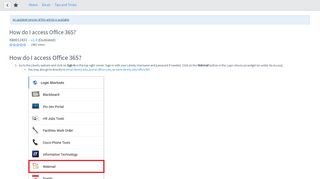 
                            5. How do I access Office 365? - ServiceNow