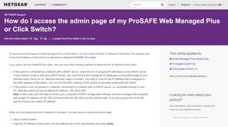 
                            9. How do I access the admin page of my ProSAFE Web Managed ...