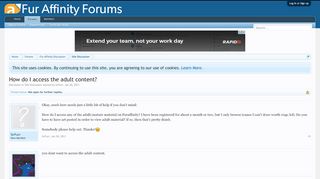 
                            7. How do I access the adult content? | Fur Affinity Forums