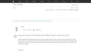 
                            11. How do I access the AF Portal with SCR331… - Apple Community