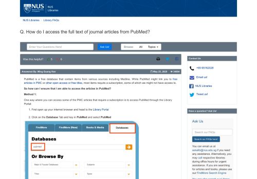 
                            7. How do I access the full text of journal articles from PubMed? - Library ...