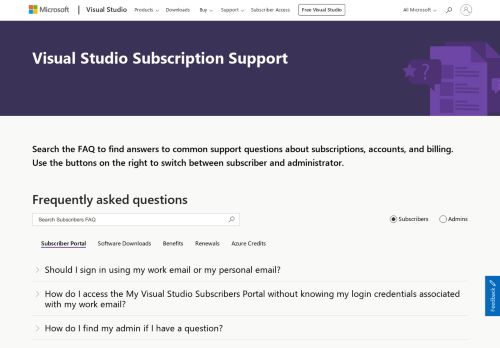 
                            3. How do I access the new Visual Studio Subscriptions portal ...