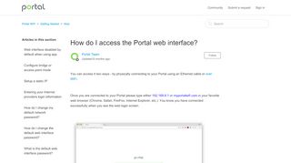 
                            13. How do I access the Portal web interface? – Portal WiFi