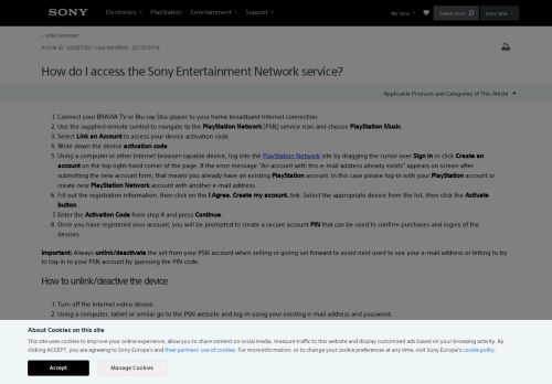 
                            11. How do I access the Sony Entertainment Network service? | Sony UK