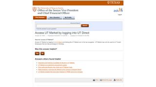 
                            1. How do I access UT Market? - askUS