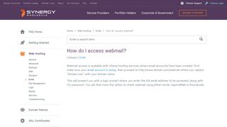 
                            2. How do I access webmail? - Synergy Wholesale