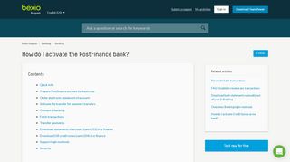 
                            11. How do I activate the PostFinance bank? – bexio Support