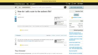 
                            4. How do I add a user to the sudoers file? - Ask Fedora: Community ...